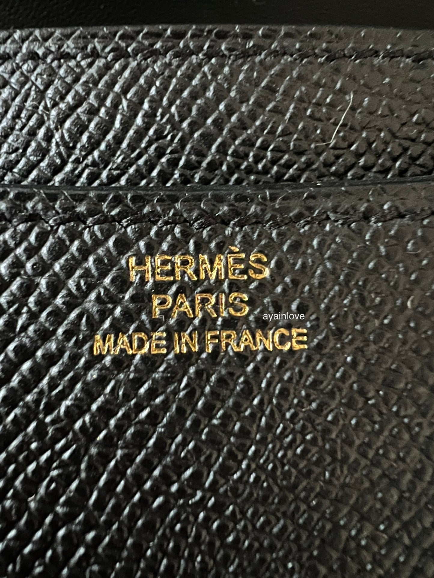 HERMES Constance Mini 18 Noir Black Epsom Rose Gold Hardware W Stamp