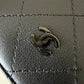 CHANEL 24S So Black Goatskin Square Pouch Coin Purse