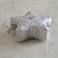 CHANEL Metallic Silver Walk Of Fame Star Clip On Zip Coin Purse Silver Hardware