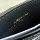 CHANEL 22P Black Caviar Camellia Flat Card Holder Light Gold Hardware