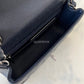 CHANEL Midnight Dark Blue Caviar Classic Quilted Rectangular Mini Flap Bag Ruthenium Hardware