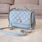 CHANEL 22P Light Blue Caviar Medium Business Affinity Light Gold Hardware