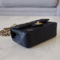 CHANEL 21S Black Caviar Top Handle Rectangular Mini Gold Hardware