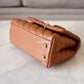 CHANEL 21P Caramel Brown Caviar Small Coco Handle 24 cm Light Gold Hardware