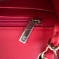 CHANEL 13S Red Lambskin Quilted Square Mini Flap Bag Matte Gold Hardware