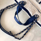 CHANEL 19P Deauville Biarritz Venise 4-Ways Navy Ecru Tweed Tote Bag Silver Hardware