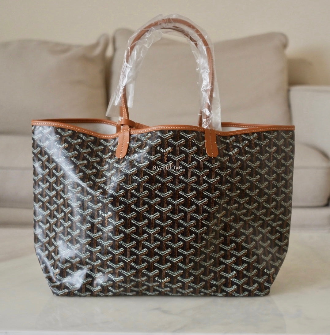 GOYARD St Saint Louis PM Brown and Black Tote Bag 2024