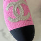 CHANEL Pink Gold Tweed Espadrilles Shoes Size 38 EU