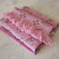 LOUIS VUITTON LV Shine Pink Gold Echarpe Logomania M70466 Wool Shawl Scarf