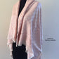 LOUIS VUITTON LV Monogram Rose Light Pink M72046 Silk Wool Large Shawl Scarf Stole