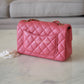 CHANEL 18S Pearly Pink Caviar Rectangular Mini Flap Bag Light Gold Hardware