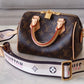 LOUIS VUITTON LV Monogram Speedy 20 Bandouliere Bag Black Strap