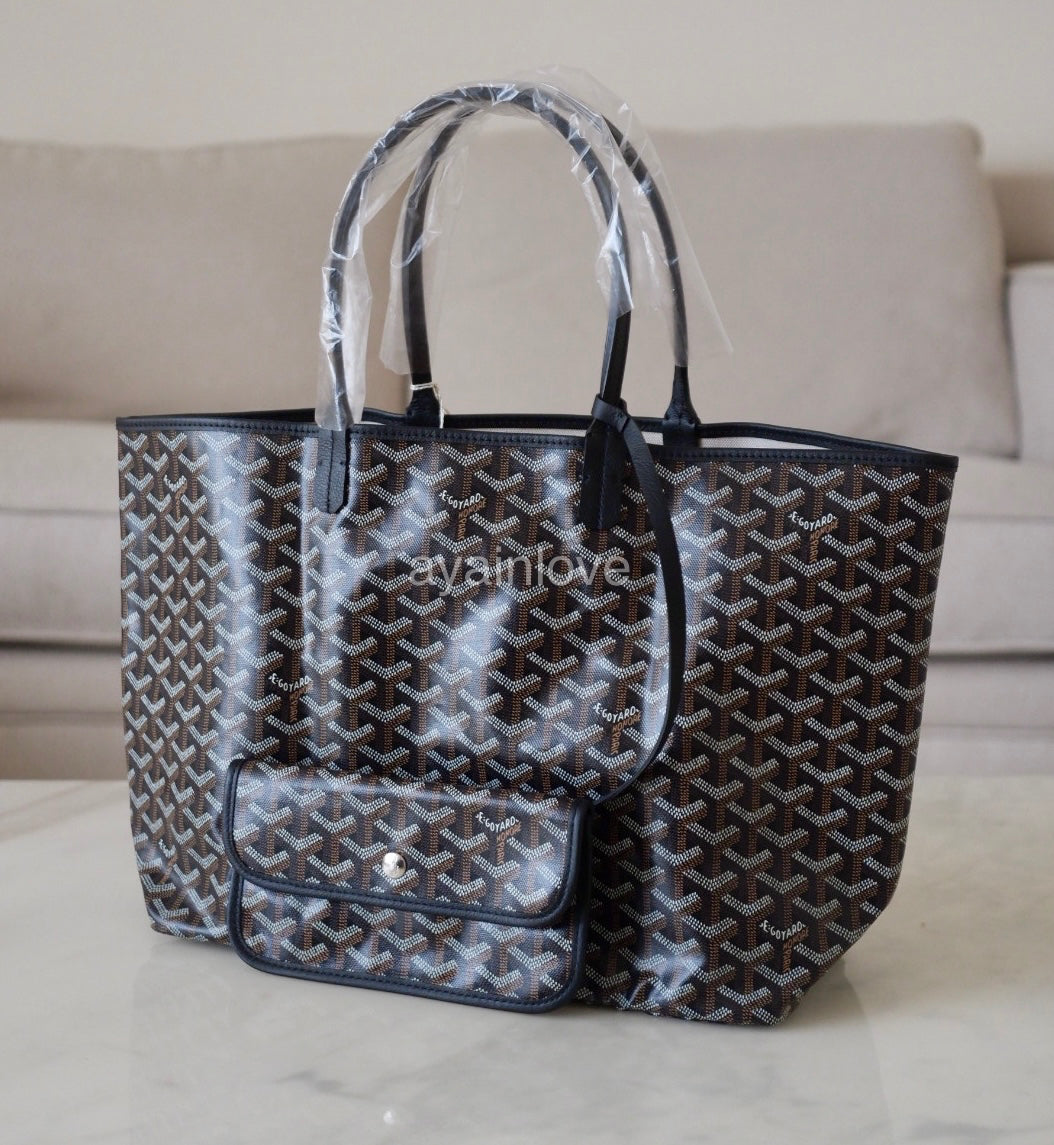 GOYARD St Saint Louis PM Black Tote Bag