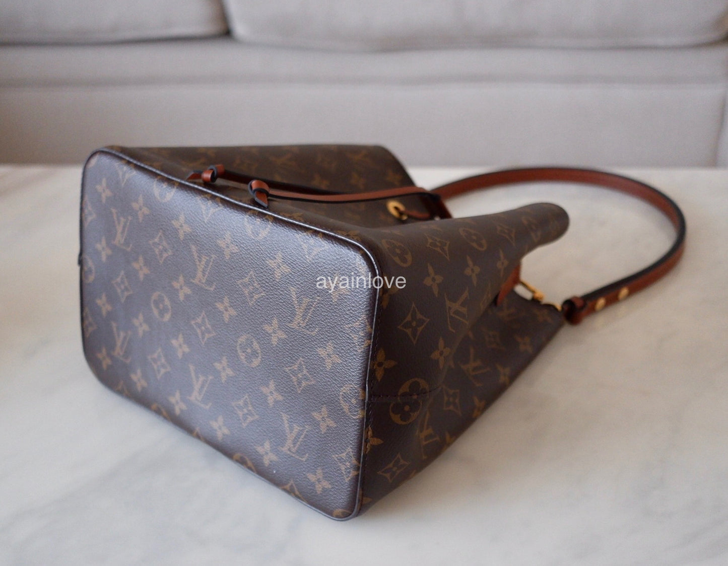 Brown Louis Vuitton Monogram Mini Noe Bucket Bag – Designer Revival