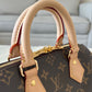 LOUIS VUITTON LV Monogram Speedy 20 Bandouliere Bag Black Strap