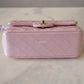 CHANEL 21S Iridescent Light Pink Calfskin Rectangular Mini Bag Light Gold Hardware