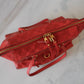 LOUIS VUITTON Lumineuse Red Orient Monogram Empreinte PM Satchel Gold Hardware