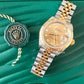 ROLEX Datejust 28 Champagne 10 Diamonds Dial Fluted Bezel Two-Tone Jubilee Bracelet 279173