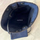 CHANEL Navy Blue Canvas Small Medium 34 cm Deauville *Microchipped* Tote Bag Silver Hardware