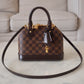 LOUIS VUITTON LV Alma BB Damier Ebene Bag Gold Hardware