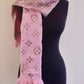 LOUIS VUITTON LV Shine Pink Gold Echarpe Logomania M70466 Wool Shawl Scarf