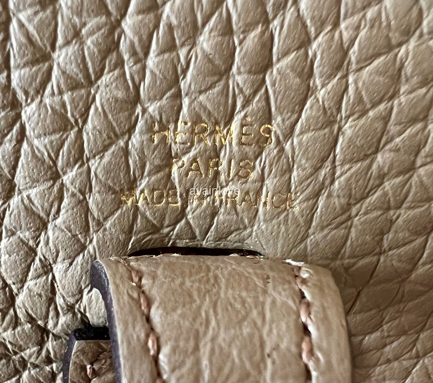 HERMES Mini Evelyne TPM 16 Amazone Beige Marfa Gold Hardware W Stamp