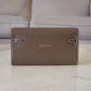 HERMES Kelly To Go 18 KTG Clutch Epsom Etoupe Gold Hardware