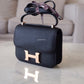 HERMES Constance Mini 18 Noir Black Epsom Rose Gold Hardware W Stamp