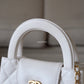 CHANEL White Shiny Calfskin Mini Kelly 19cm Shopping Bag Gold Hardware