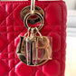 DIOR Small Lady Dior Red Cannage 2019 Light Gold Hardware