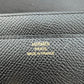 HERMES Constance Noir Black Epsom Long Flap Wallet Gold Hardware