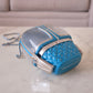 CHANEL 19K Limited Edition Evening in the Mountain Gondola Minaudiere Clutch Light Blue Lucite Enamel Crystals Silver Hardware