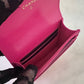 CHANEL 31 Hot Pink Shiny Calfskin Flap Card Holder Light Gold Hardware