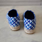 CHANEL 19C Multicolour Blue Black White Tweed Espadrilles Shoes Size 38 EU