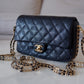 CHANEL 23C Black Caviar CC You 24cm Small Flap Bag Gold Hardware