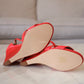 HERMES Legend Oran Orange Solaire Veau Leather Sandals Sz 37.5