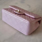 CHANEL 21S Iridescent Light Pink Calfskin Rectangular Mini Bag Light Gold Hardware