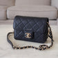 CHANEL 22C Black Caviar Like a Wallet Mini Flap Bag Gold Hardware