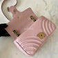 Gucci GG Marmont Mini Matelassé Pink Leather Shoulder Bag