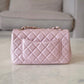 CHANEL 21S Iridescent Light Pink Calfskin Rectangular Mini Bag Light Gold Hardware