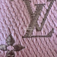 LOUIS VUITTON LV Shine Pink Gold Echarpe Logomania M70466 Wool Shawl Scarf