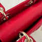 DIOR Small Lady Dior Red Cannage 2019 Light Gold Hardware