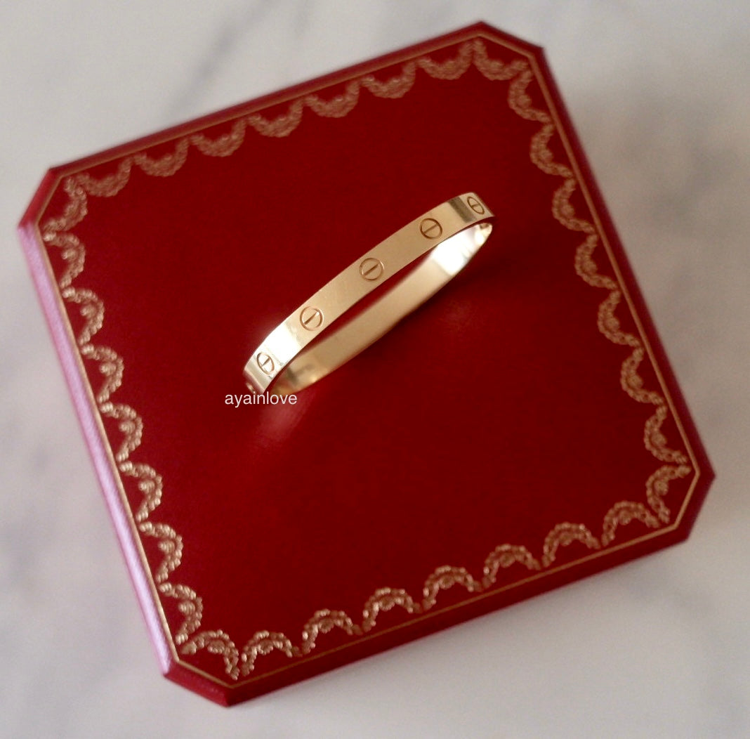 CARTIER 18KT Yellow Gold LOVE Classic Model Bracelet 2022 Size 16