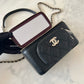 CHANEL Black Caviar Cargo Top Handle Rectangular Vanity 2023 Gold Hardware