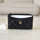 CHANEL Black Caviar New Style XL Zippy Card Holder Wallet Gold Hardware