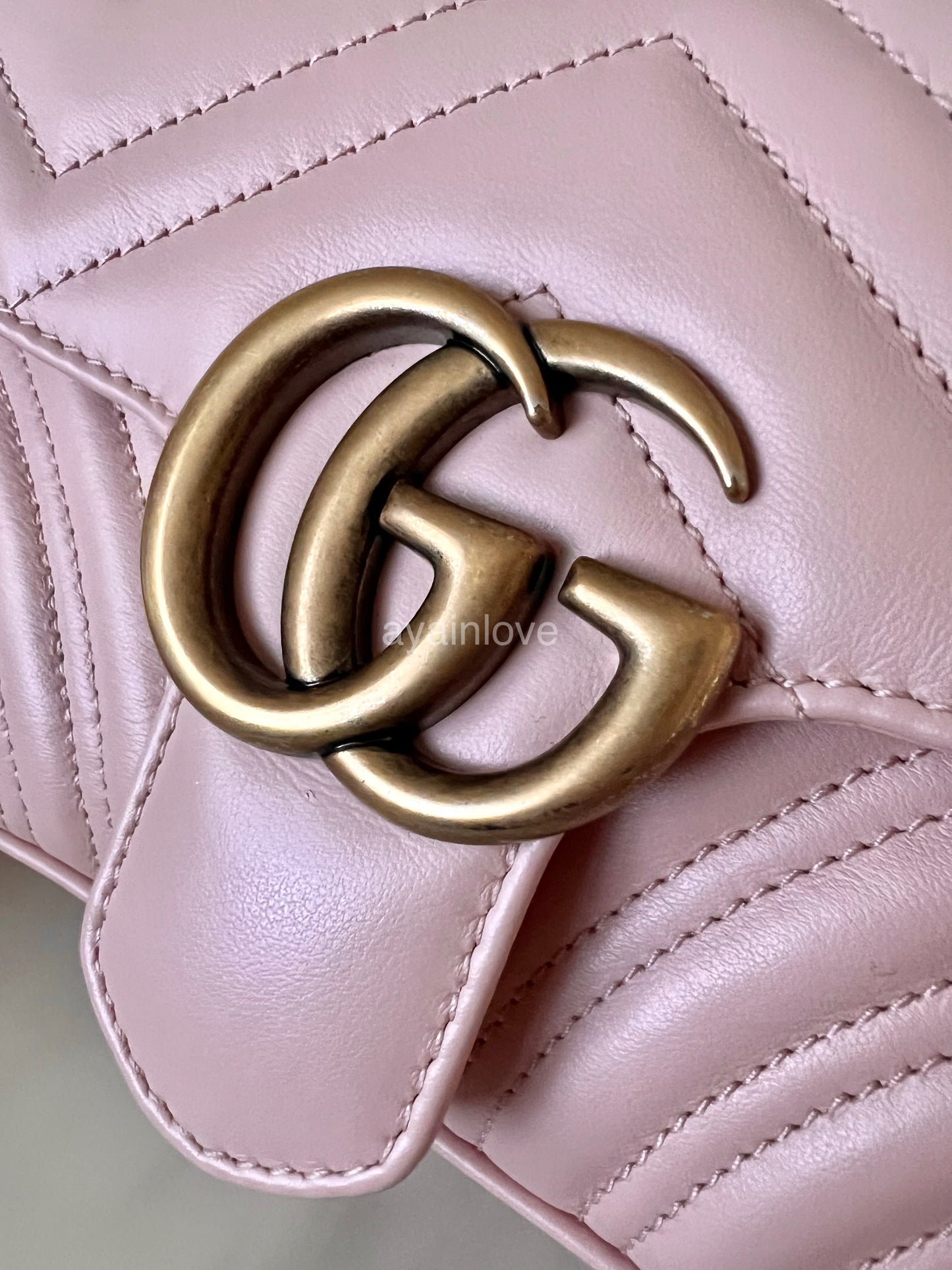 Gucci GG Marmont Mini Matelassé Pink Leather Shoulder Bag