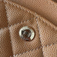 CHANEL 23P Dark Beige Caviar Small Classic Flap Light Gold Hardware