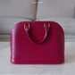 LOUIS VUITTON LV Alma PM Fuchsia Epi Leather Bag Silver Hardware