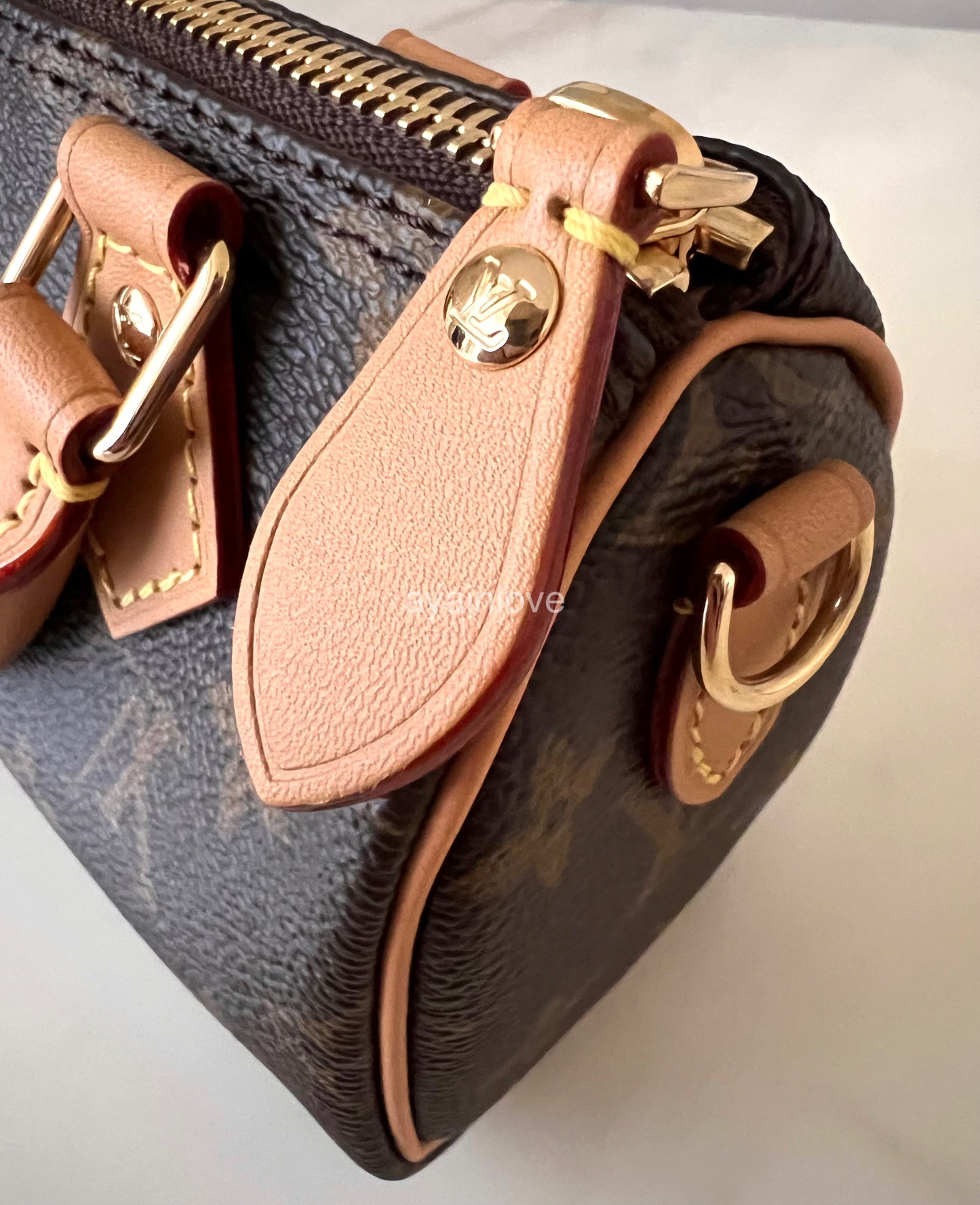 LOUIS VUITTON LV Nano Speedy *New Version* Monogram Canvas Bag Detachable Strap