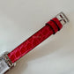 HERMES Nantucket 0.3ct Diamonds Watch Small 29mm Alligator Rogue Red Strap